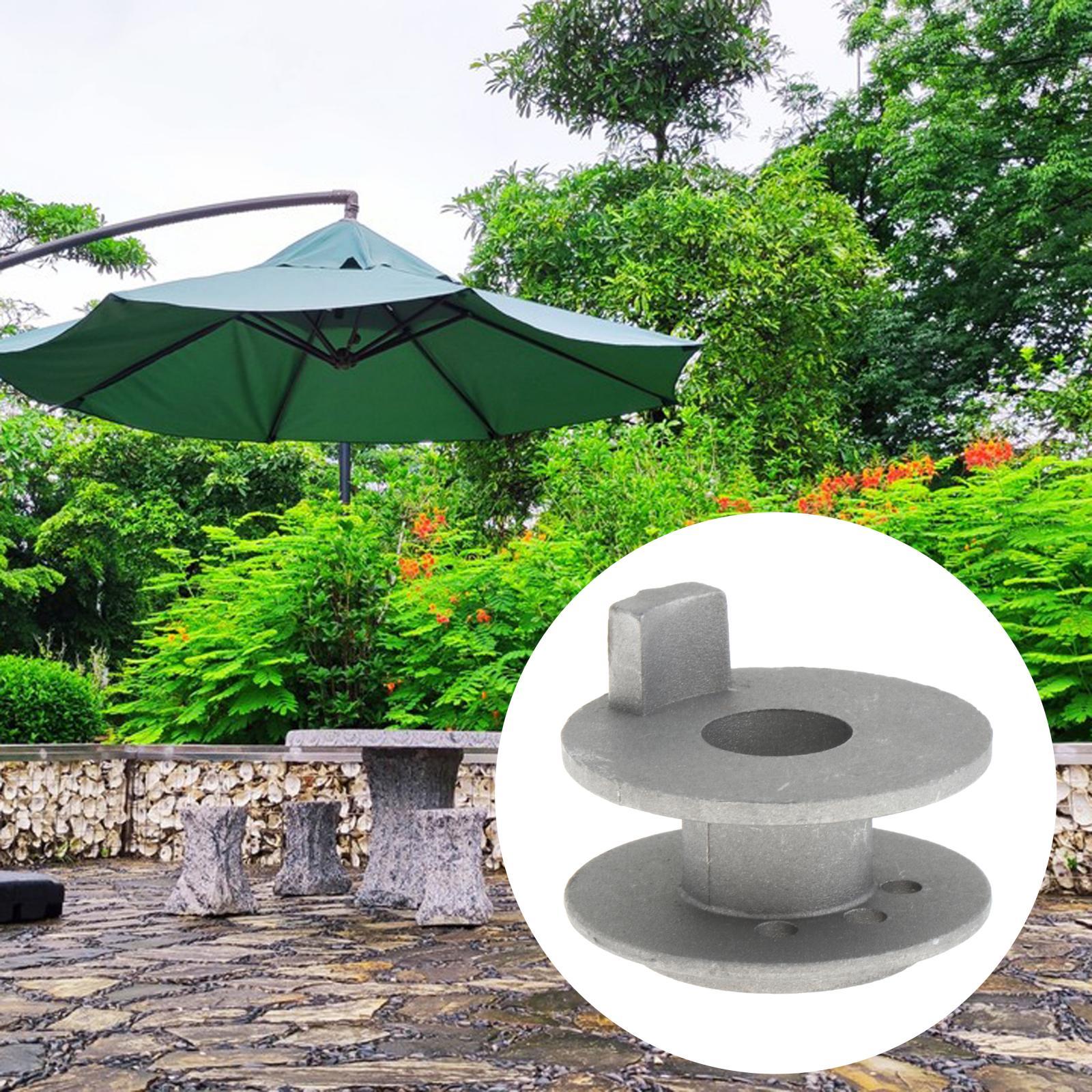 Kit De Réparation Parapluie Terrasse : Anneau à Bobine + Barre De Main Courante - Aluminium Argenté - Compatible Jardin, Plage, Extérieur