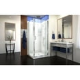 thumbnail image 2 of DreamLine Flex 36 in. D x 36 in. W x 76 3/4 in. H Semi-Frameless Shower Enclosure in Chrome with Corner Drain Base and Backwalls, 2 of 18