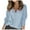 Light Blue, variant on zaveiop Womens Lace Trim on V Neck Line Sweaters Lightweight Solid Color Long Sleeve Button Decorated Cuffs Pullover Tops (White, M)