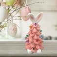 thumbnail image 1 of Fiudx Árbol de Pascua con Forma de Conejito, Adorno de Mesa de Resina, Pintado a Mano, Ideal para Primavera, Hogar, Dormitorio, Oficina, Resistente a La Intemperie, con Luces de Colores, 16 X 6 Cm, R, 1 of 6