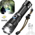 thumbnail image 1 of Linternas Recargables de Altos Lúmenes, Linterna Led de Alta Potencia, Impermeable, Linterna para Camping, Senderismo, Emergencias, 1 of 5