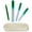 Green Nail nFiles & Green Manicure, variant on Alban Czech Glass Nail File Set with Manicure Stick & Vegan Leather Cosmetic Case (Yellow-Green Nail Files, Green Manicure Stick & Cream Cosmetic Case)