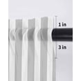 thumbnail image 6 of Grey Striped Curtains 54 Inch Length, Sheer Curtains for Bedroom Living Room Window Modern Farmhouse Gray White Stripes Rod Pocket Voile Drapes Kitchen Curtains Small Half Window 42"x54" 2 Panels, 6 of 7