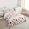 thumbnail image 4 of Manfei Kawaii Santa Claus Bedding Comforter Set for Teens, Cute Xmas Tree Twin Comforter Sets, Merry Christmas Reversible Bedding Set, Microfiber Bedroom Decor, 2 Pieces, 4 of 9