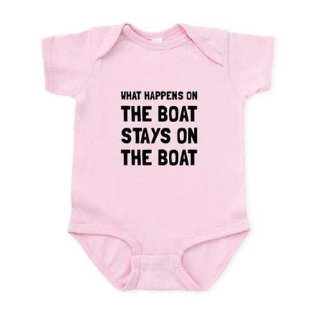 

CafePress - Happens On The Boat Body Suit - Baby Light Bodysuit Size Newborn - 24 Months