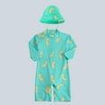 thumbnail image 2 of Odeerbi 6M-2Y Traje de Baño de Manga Larga Con Gorro de Baño Para Niñas Y Niños Traje de Baño de Entrenamiento de Surf de Una Pieza, 2 of 5