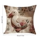 thumbnail image 3 of Funda de cojín con diseño de conejo de Pascua | Diseño con bordado falso | Funda de cojín de sofá de poliéster multicolor | Funda de cojín decorativa de 45 x 45 cm, 3 of 6