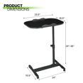 thumbnail image 6 of Magshion Computer Desk, Height Adjustable Standing Table, Laptop Desk Rolling Sit-Stand with Wheels for Office, Black, 6 of 11