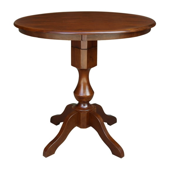 International Concepts 36" Round Pedestal Counter Height Dining Table
