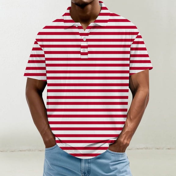 Fnnxeal Mens Classic Striped Polo Shirt White Performance Golf Top Moisture Wicking Quick Dry 4-Way Stretch 95 Polyester 5 Spandex Short Sleeve Side Slit M-4XL,Size XL