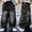 Black, variant on Boys Cargo Trousers with Fully Elastic Waist Regular Fit Comfortable Casual Pants for Kids and Youth Tween Kids Summer Soft Comfy Trousers Y2K Streetwear Cute Basic Pants