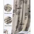 thumbnail image 3 of Coffee Kiosk Kitchen Curtains Retro Leisure Coffee Time Farmhouse Beige Cafe Short Curtains for Bathroom Blackout Window Curtain Small Window Treatment Drapes for Bedroom Living Room 42"x45"x2, 3 of 9