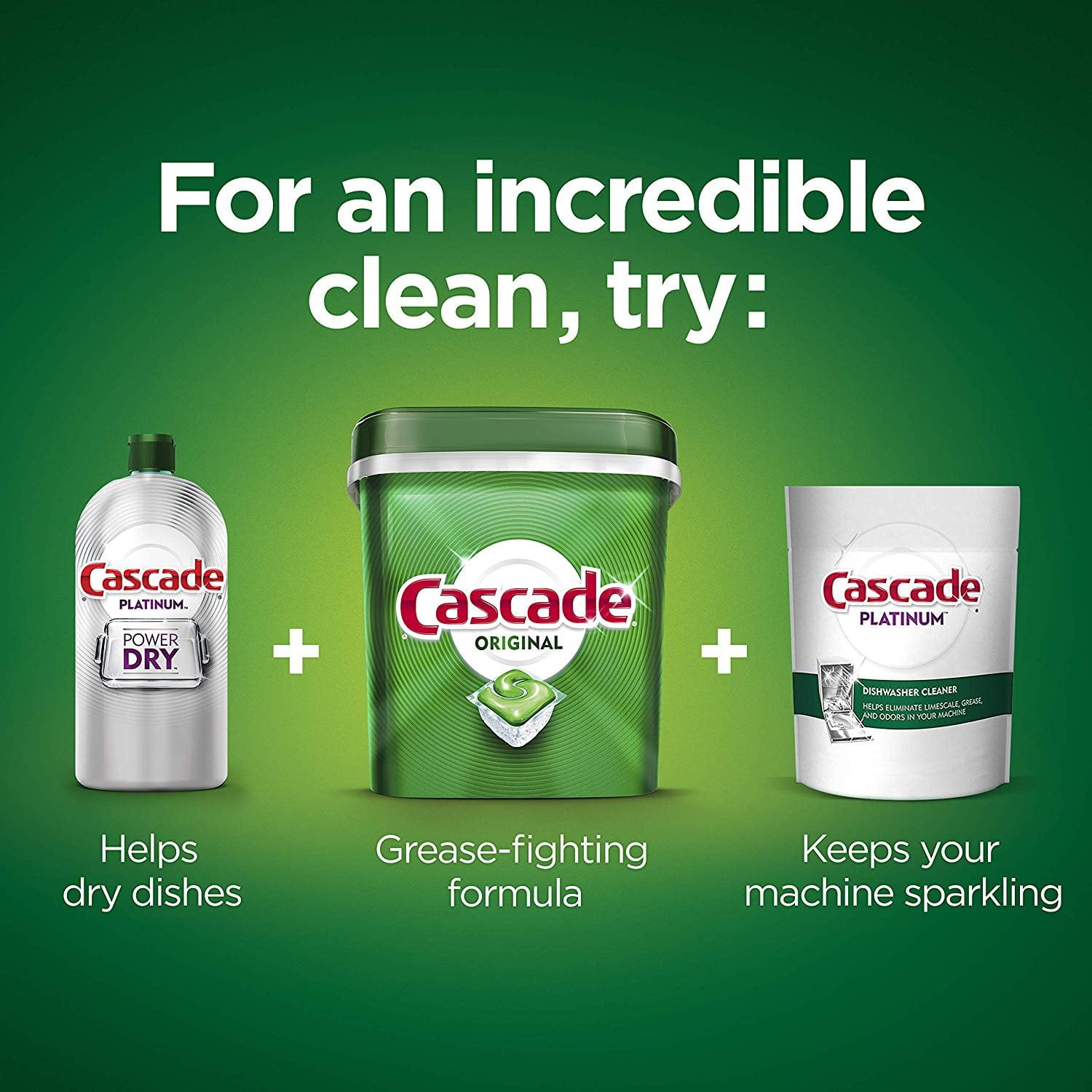 Cascade ActionPacs Dishwasher Detergent Fresh Scent - Dishwasher Pods - 25 Ct, Pack of 5 — Construction & DIY Use, Standard Hardware Spec