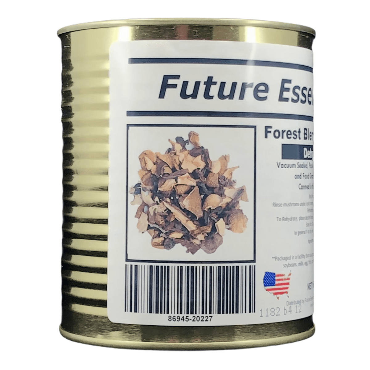 (12 Cans Pack) Future Essentials Freeze Dried Long Shelf Life Emergency Food Forest Blend Mushrooms #2.5/3oz/Can