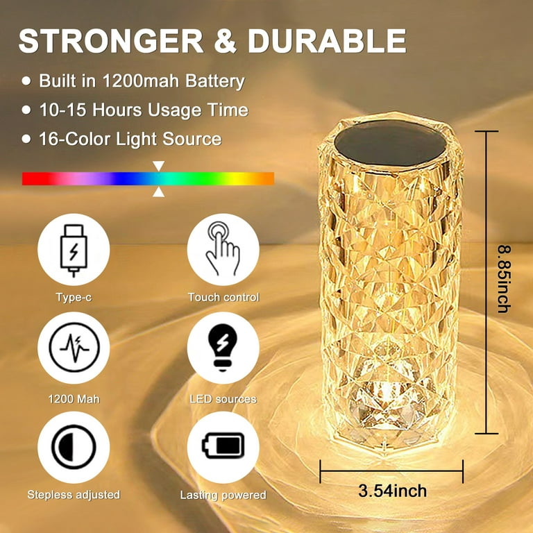 Lamp Shade 16 Color Changing RGB Night Light Touch Lamp (Remote & Touch)