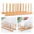 thumbnail image 2 of Ymiko Plate Racks,Bamboo Dish Rack Plates Holder Kitchen Storage Cabinet Organizer for Cup Pot Lid Cutting Board, 2 of 11