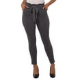thumbnail image 5 of Paperbag Waist Slim Fit Pants With Self Tie - Charcoal, 5 of 9