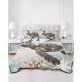 thumbnail image 3 of Sea Turtle Coastal Twin XL Size Down Alternative Comforter, Lightweight Comforter Quilt Bedding Set with Pillow Shams Nautical Summer Beach Starfish All Seasons Bed Comforter Duvet Insert 68"x98", 3 of 7