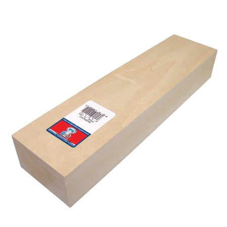 Midwest Basswood Block, 12" x 2" x 3"