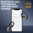 thumbnail image 2 of Audífonos de Oído Abierto, Audífonos Inalámbricos No Intraaurales con Gancho Cómodo para la Oreja con Bluetooth 6.0 y Llamadas Claras ENC, 48 H de Reproducción, Audífonos Bluetooth para Deporte, Viaj, 2 of 8