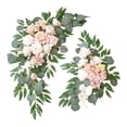 thumbnail image 2 of 2 piezas de flores de arco de boda decorativas rústicas artificiales para el hogar rosa, 2 of 9
