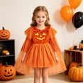 thumbnail image 5 of Kogui Pumpkin Sundress With Glitter Witch Cape Toddler Girls Halloween Cosplay Party Outfit Set (Orange, 6 Years), 5 of 8