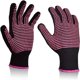 thumbnail image 2 of Zhuge guantes resistentes al calor para peinar el cabello, resistentes al calor, algodón + silicona, fucsia, 22 cm de largo-1 par, 2 of 5