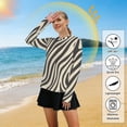 thumbnail image 5 of FORMRS Womens Long Sleeve Shirts UPF 50+ Sun Protection Quick Dry Fishing Hiking Tops, Size S-2XL, Black Lines, 5 of 8