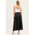 thumbnail image 4 of Wenseny Women Midi Skirt Stylish Flare Long Skirt Elastic Waist Casual Skirt Black L, 4 of 6