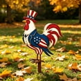 thumbnail image 4 of Feledorashia 4th Of July Yard Stake, Patriotic Outdoor Garden Decor, Double-Sided Metal Independence Day Sign, Weather Resistant Rustproof Metal Porch Courtyard Decoration, 4 of 9