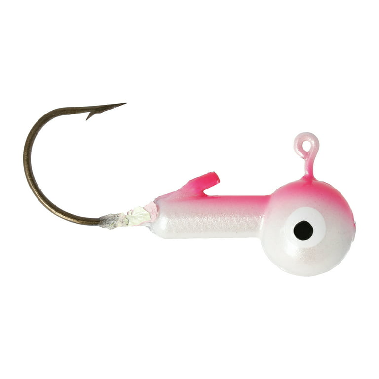 Eagle Claw Ball Head Fishing Jig, Pink & Pearl, 1/4 oz., 10 Count