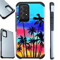 thumbnail image 1 of Compatible with Samsung Galaxy A52 Hybrid Fusion Guard Phone Case Cover (Sunset Palm Tree), 1 of 1