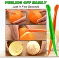 thumbnail image 7 of Peeler tools Plastic Orange Peeler Citrus Remover Easy Open Citrus Lemon Citrus Peel Cutter Vegetable Slicer Fruit Tools Kitchen Gadgets (Orange and Green,2pcs), 7 of 7