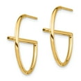 thumbnail image 2 of Primal Gold 14 Karat Yellow Gold Split Circle Post Earrings, 2 of 5
