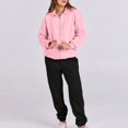 thumbnail image 5 of Fanxing Teen Girls Casual Zip Up Hoodie Sweatsuit Y2K Sweatshirts 2pcs Tracksuit Set Jogger Clothes Outfits for Women Workout Loungewear S-3XL, 5 of 7