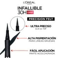 thumbnail image 3 of L’Oréal Paris Cosmetics Infallible Grip Precision Felt Eyeliner, Smudge Resistant, Long Lasting Waterproof Eyeliner, Black, Black, 0.03 Fl Oz Packaging May Vary, 3 of 3