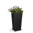 thumbnail image 3 of Cape Cod 15.5" x 15.5" x 32" Square Black Self-Watering Plastic Planter, 3 of 14