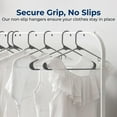 thumbnail image 3 of SereneLife 30 Pack Plastic Hangers, Non-Slip, Space-Saving Closet Organizers, Durable and Strong for Shirts, Sweaters, Hoodies, Kids Clothes & Dresses, Ultra-Thin, Lightweight, 3 of 7