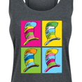 thumbnail image 3 of Dr. Seuss - Color Block Hats - Women's Racerback Tank Top, 3 of 6