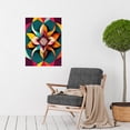 thumbnail image 2 of Geometric Floral Multicoloured Mandala Shapes Large Wall Art Poster Print Thick Paper 18X24 Inch, 2 of 4