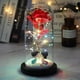 thumbnail image 1 of Led encantado Galaxy Rose eterna flor de lámina de oro de 24k con luces de cadena de hadas en cúpula para regalo de Navidad y San Valentín, 1 of 5