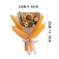 thumbnail image 3 of Crochet Flowers Bouquet, Handmade Knitted Bouquet, Crochet Flower Kit Knitted Fake Sunflower Daisy, Gift for Mother Wife on Birthday Anniversary, Home Decor, 3 of 9