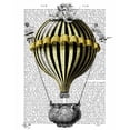 thumbnail image 2 of Fab Funky 20x24 Black Ornate Wood Framed with Double Matting Museum Art Print Titled - Baroque Fantasy Balloon 2, 2 of 4