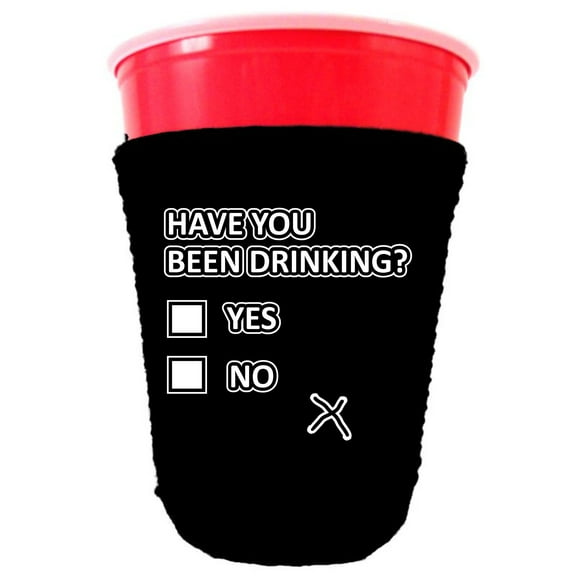 Have You Been Drinking Party Cup Coolie (Black)
