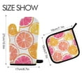 thumbnail image 2 of Yayeee Oven Mitts and Pot Holder Set of 2 Heat Resistant Kitchen Gloves Baking Hot Pad, Orange Grapefruit Slices, 2 of 5