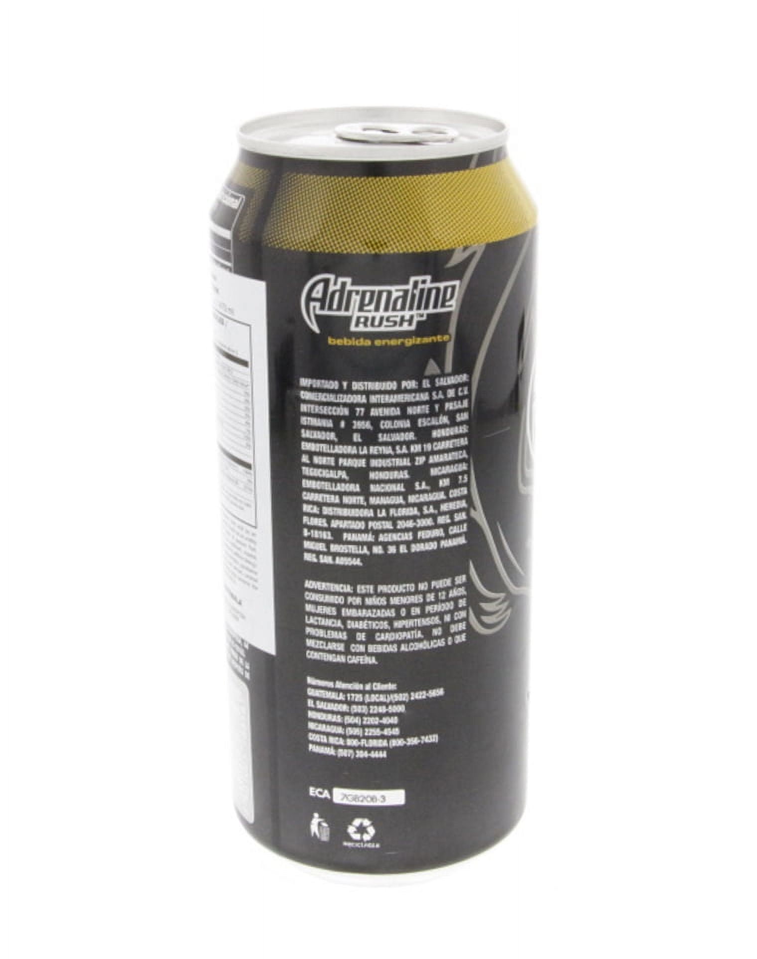 Adrenaline Rush Energy Drink 16oz - Adrenalina bebida energizante (Pack of 12)