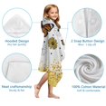 thumbnail image 7 of White Butterfly Flower Dot Pattern Hooded Bath Towel，50"x30" for Ages 3 To 12 Kids, Quick Dry Lightweight Soft Microfiber Hood Beach Towel Cover Up for Kids, 7 of 7
