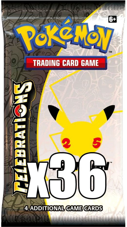 2021 Pokémon Celebrations 25th Anniversary English Sealed Booster Pack Lot of 36
