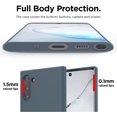 thumbnail image 3 of Galaxy Note 10 (2019) Case, Silky-Soft Touch Full Body Protection Shockproof Cover Case with Soft Microfiber Lining Cushion Shockproof Cover for Galaxy Note10 6.3" Blue, 3 of 13