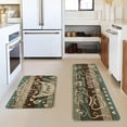 thumbnail image 2 of Season Everything with Love Green Retro Rustic Wood Texture Kitchen Mats Set of 2, Home Spring Summer Decor Kitchen Rugs for Floor - 17x29 and 17x47 Inch, 2 of 6
